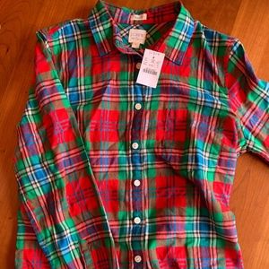 J. Crew Flannel, Size Small, NWT